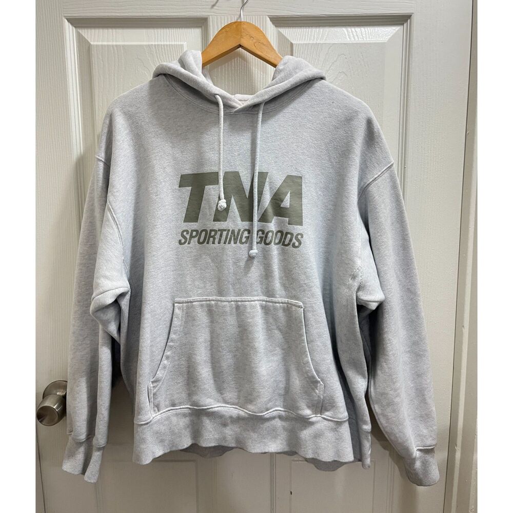 Aritzia TNA Sporting Goods Cozy AF Fleece Hoodie Size 2 Gray Oversized